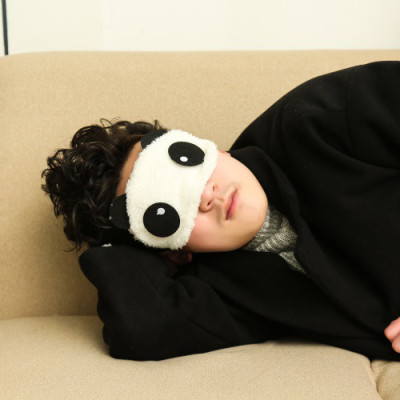 Tấm Bịt Mắt Ngủ Hình Gấu Panda Dễ Thương, Chất Liệu Bông Mềm Mại Dây Thun Co Giãn Tốt - Miếng bịt mắt ngủ cho văn phòng, du lịch