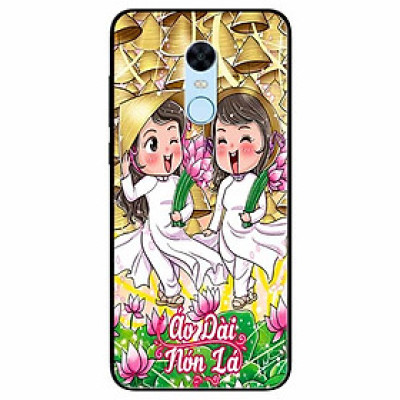 Ốp lưng in cho Redmi Note 5 ( Redmi 5 Plus) Mẫu Đôi Bạn Áo Dài