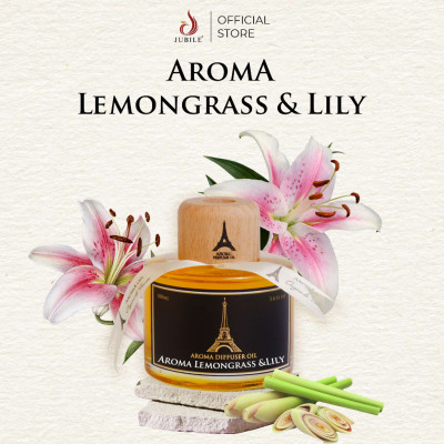 Lemongrass & Lily Jubilé - Tinh Dầu Thơm Phòng Que Gỗ, Nước Hoa Khuếch Tán Thiên Nhiên 100ml Cao Cấp, Sang Trọng