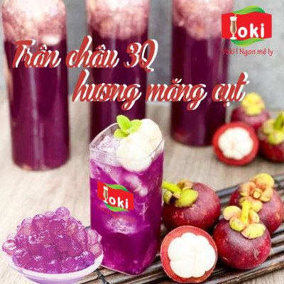 Combo Trân châu 3Q hương măng cụt Yoki và Trân châu 3Q hương khoai môn Yoki