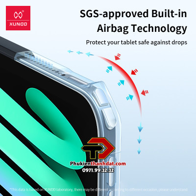 Ốp lưng chống sốc dành cho iPad Mini 7, iPad Mini 6 XUNDD có giá đỡ đa năng - Hàng chính hãng