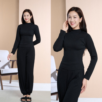 LAROMA Bộ Quần Áo Thu Đông Cổ Cao Quần Bo Cho Nữ |Basic - Trẻ Trung - Giữ Ấm - Vải Thơm - Kháng Khuẩn - Mềm Mại - Co Dãn