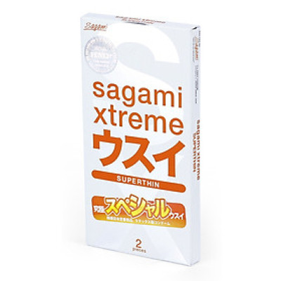 Bao cao su siêu mỏng Sagami Super thin (hộp 2 chiếc)