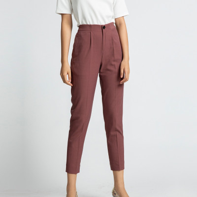 Quần Baggy Quần Dài Quần Tây Thời Trang Thiết Kế Hity PAN040 Lưng Thun (Hồng Rose Dusting)