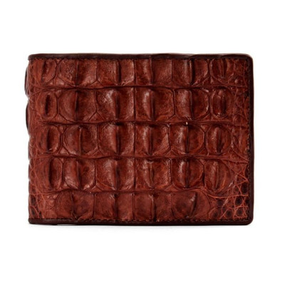 HJ2210-11-12-43 - Bóp nam Huy Hoàng da cá sấu gai lưng màu đen, nâu đỏ, vàng bò, nâu đất