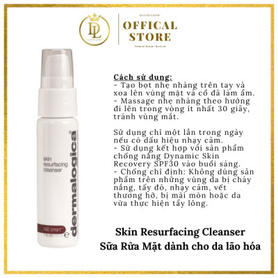 Sữa rửa mặt dưỡng ẩm, tẩy tế bào chết dành cho da lão hóa Dermalogica Skin Resurfacing Cleanser 150ml