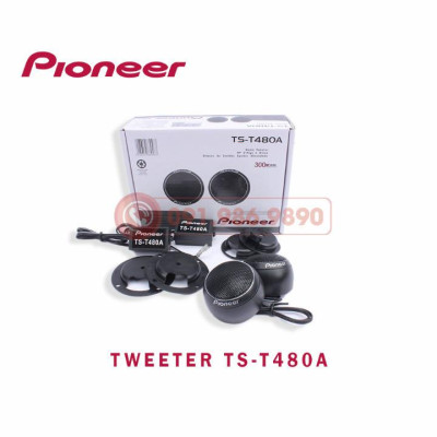 Bộ 2 Loa Treble Pioneer TS-T480A 6cm - Loa tép 300 W Max full bộ cho hệ thống loa xe hơi ô tô (Có kèm dây tụ phân tần)