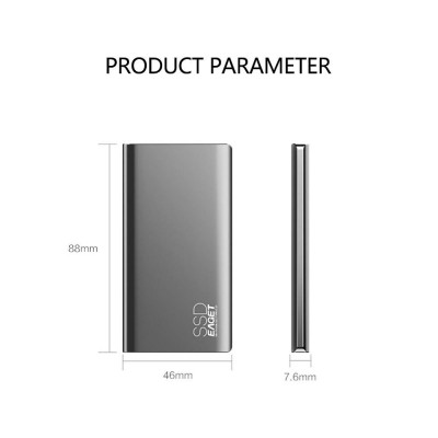 EAGET M1 Portable SSD Type-C USB3.1 512GB Portable Solid State Drive High Speed Metal Portable SSD