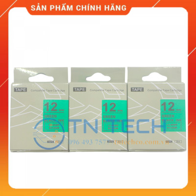 NHÃN IN TEPRA-EPSON LC-4GBP (SC12GW) – CHỮ ĐEN NỀN LÁ 12MM X 8M [Hàng nhập khẩu]