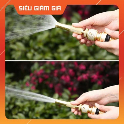 Bộ dây vòi xịt nước rửa xe, tưới cây . tăng áp 3 lần, loại 7m, 10m 206587 cút sập 