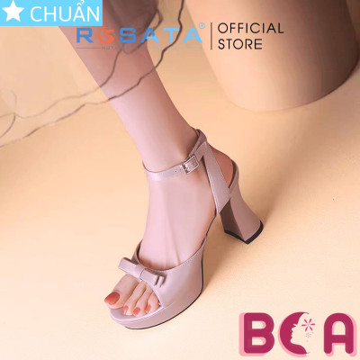 Giày cao gót hở mũi nữ 8 phân RO660 ROSATA tại BCASHOP lớp bề mặt vải sành điệu, duyên dáng kết hợp bên trong êm ái