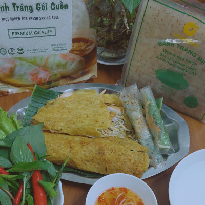 [SỈ&LẺ] Bánh tráng cuốn 400g/gói (Bánh tráng mè, bánh tráng gỏi cuốn mè Hồng Phát đặc sản Phan Rang)
