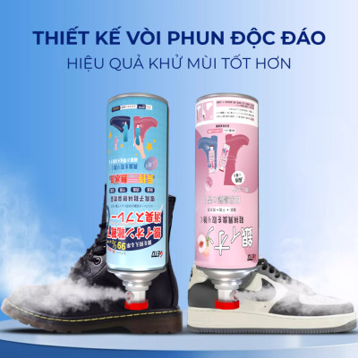 Chai Xịt Khử Mùi Giày Nano Bạc Dung Tích 260ml Chai Màu Xanh Diệt Khuẩn Ngăn Ngừa Hôi Chân Lưu Hương 24h