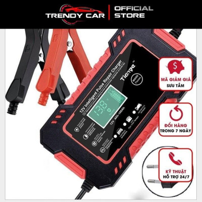 Sạc bình acquy 12V 4Ah-100Ah tự ngắt khi đầy, bảo dưỡng phục hồi ắc quy, khử sunfat chống ngược cực