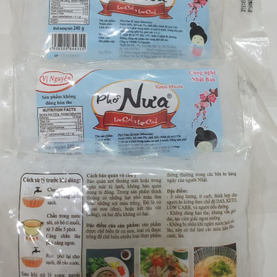 Combo 3 Gói Phở Nưa Vị Nguyên Das Keto 240g