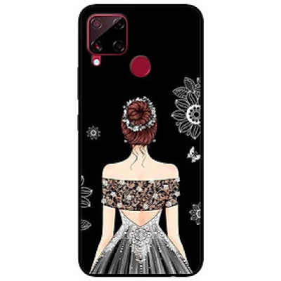 Ốp lưng dành cho Realme C15 mẫu Cô Gái Váy Xám