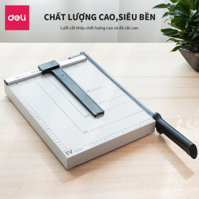 Bàn cắt giấy A4 Deli - Có thể chỉnh kích thước - Màu Trắng -Hàng nhập khẩu- E8014