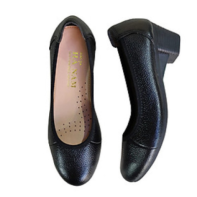 Giày Cao Gót Nữ HÀ NAM Da Bò Thật Cao Cấp 5cm GBBN2080