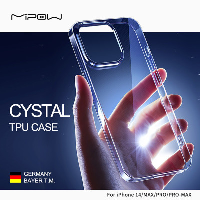 Ốp Lưng MIPOW SOFT TPU CRYSTAL CLEAR Nguyên Liệu Đức (DROPTEST 1.8M, Chống Ố Vàng) dành cho iPhone 14 / iPhone 14 Plus/ iPhone 14 Pro/ iPhone 14 ProMax- Hàng chính hãng