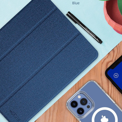 Bao da chống sốc canvas cho iPad Air 13inch M2 . M3 hiệu Mutural Yashi Series trang bị ngăn đựng bút, thiết kế tản nhiệt - Hàng chính hãng