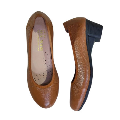 Giày Búp Bê Nữ Cao Gót HA NAM Da Bò Thật Thời Trang Cao Cấp 5cm GBBN2076