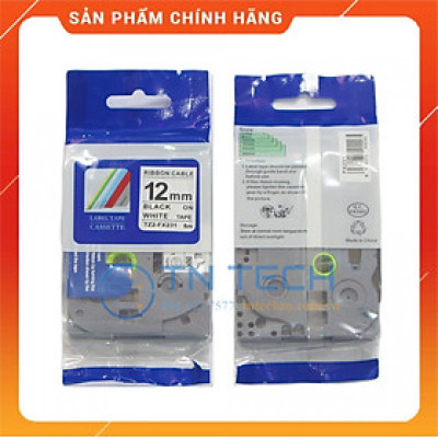 Nhãn In TZ2-FX231 - Đen nền trắng 12mm x 8m - Dùng cho máy in BROTHER - AIMO - PUTY [Hàng nhập khẩu]