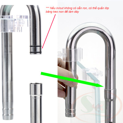 Thanh nối dài ống in out 12 / 16 mm extendable pipe dây lọc thùng bể cá tép thủy sinh