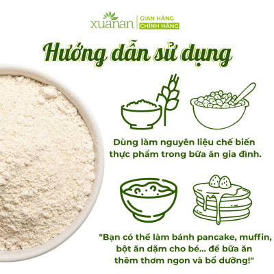 Combo 11 Hộp Bột Yến Mạch Nguyên Chất 100% Xuân An [ko đường] Hộp 500G(Tặng Kèm 11 Túi Yến Mạch 150G)