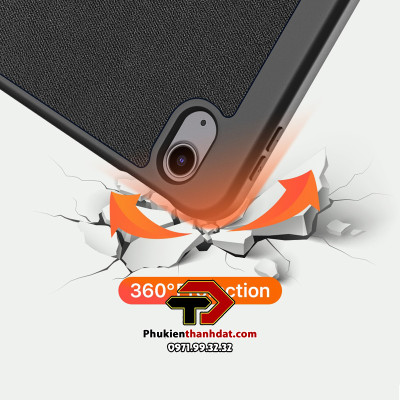 Bao Da Dành Cho iPad Air 11 inch 2024, iPad Air 4/ Air 5 10.9 Dux Ducis Domo Có Khe Cắm Bút, Tự Động Tắt Mở - Hàng Chính Hãng 