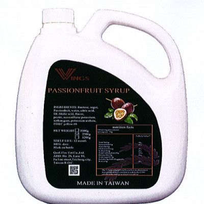 Si rô hương vị chanh leo Wings dùng pha chế Coffee, Iced tea, Milkshakes, Cocktails, Soda ... trọng lượng 2,5 kg