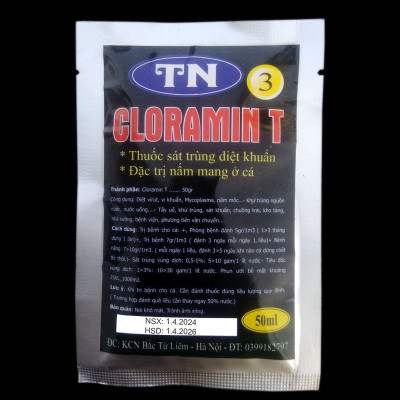 Cloramin T diệt khuẩn & trị nấm mang ở cá 50ml  TN3