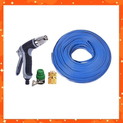 Bộ dây vòi xịt nước rửa xe,tưới cây tăng áp 3 lần 20m(cút đồng nối nhựa xanh) 206817
