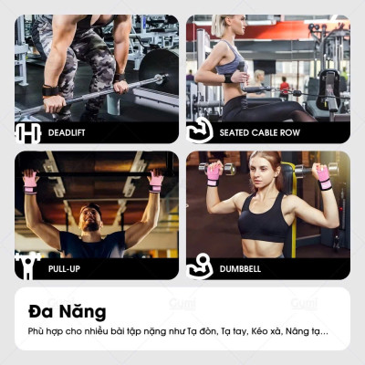Găng Tay Tập Gym Trợ Lực VALEO {Tặng Tước Dây} Dây Kéo Lưng Lifting Straps Deadlift Tập Tạ Tập Xà Hàng Chính Hãng