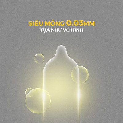 Bao cao su Shell Sensitive Prolong - Siêu mỏng 0.03mm, kéo dài thời gian - Hộp 3 cái | SHELL CHÍNH HÃNG