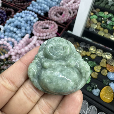 Mặt dây chuyền Phật Di Lặc phong thủy đá ngọc phỉ thúy