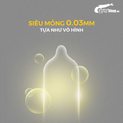 Bao cao su Shell Sensitive Prolong - Siêu mỏng 0.03mm, kéo dài thời gian - Hộp 3 cái
