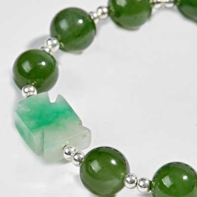 Vòng Ngọc Bích Phối Thánh Giá Cẩm Thạch Ngọc Quý Gemstones