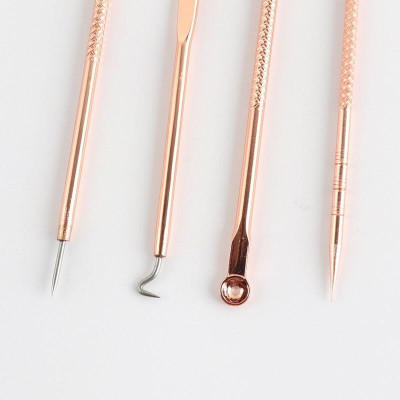 Bộ Dụng Cụ Nặn Mụn 4 Cây 8 Đầu Đa Năng ( Tặng Cột Tóc Quả Bơ ) - Miễn Phí Vận Chuyển