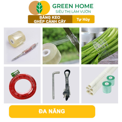 Keo Ghép Cành GreenHome, Dụng cụ làm vườn, Bảo Vệ Mối Ghép Nhanh Liền, Tự Dính, Tự Huỷ, Dễ Sử Dụng