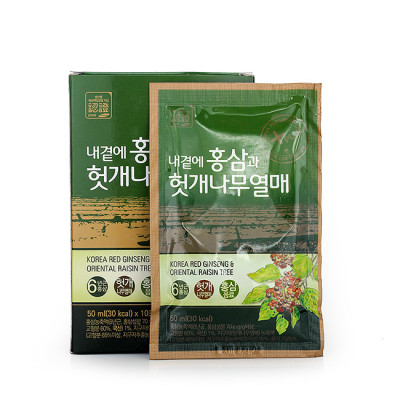 Hộp 30 Túi tinh chất Hồng sâm (Nhân sâm đỏ) Daedong Korea & Quả Hovenia Dulcis (30 x 50ml)