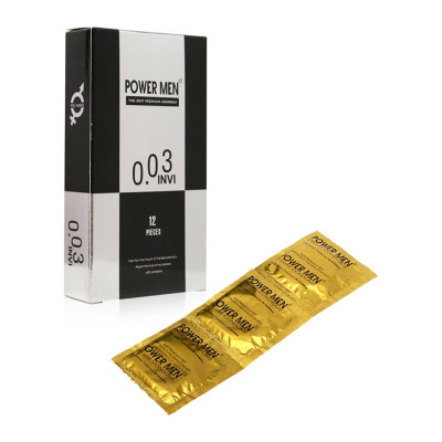 Combo 2 hộp bao cao su cao cấp siêu mỏng Power Men 0.03 Invi (Hộp 12 chiếc) và Power Men Superthin (Hộp 12 chiếc) - Tặng kèm gel Nhật - Hàng Chẩn Hãng 100%- Che Tên Sản Phẩm