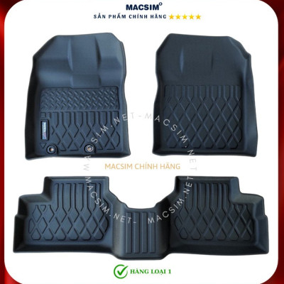 Thảm lót sàn xe ô tô Toyota Wigo 2023 Nhãn hiệu Macsim chất liệu nhựa TPE cao cấp màu đen