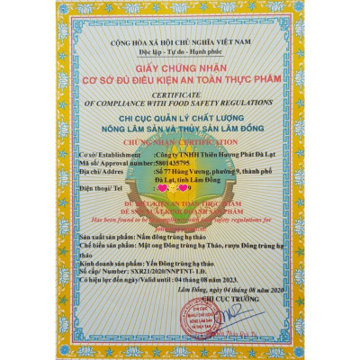 Mật ong Đông Trùng Hạ Thảo thượng hạng (hũ thuỷ tinh cao cấp 300 ml) - Thiên Hương Phát Đà Lạt