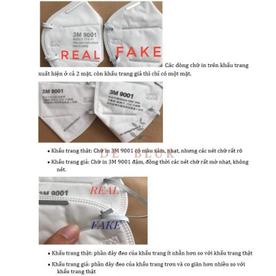 Khẩu Trang 3M 9001 Lọc 90% Bụi Mịn PM2.5 & Khí Thải Chuẩn N90