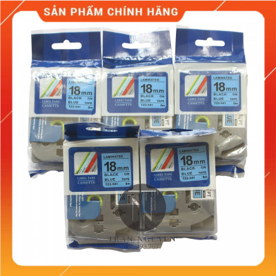 Nhãn In đa lớp Tz2-541 - Đen nền Dương 18mm x 8m - Hàng nhập khẩu