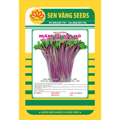Hạt giống rau mầm củ cải đỏ Italy gói 100g VTS120