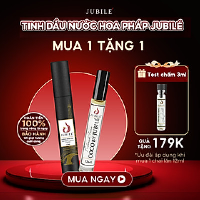 Set Tinh dầu nước hoa Pháp nữ Guilty by Jubilé Dạng lăn 12ml + Dạng xịt 5 ml Thơm Lâu, Sang Trọng, Quyến Rũ