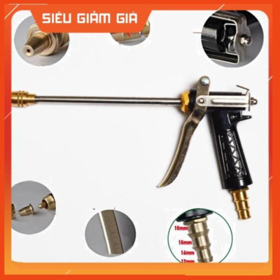 Bộ dây vòi xịt nước rửa xe, tưới cây . tăng áp 3 lần, loại 7m,10m 206318 đầu đồng, cút, nối PE