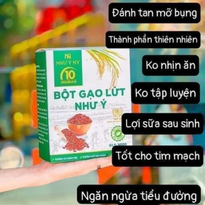 Bột Gạo Lứt Như Ý Ny Mẫu Mới 800g - Bột Ăn Kiêng Hỗ Trợ Giảm Cân