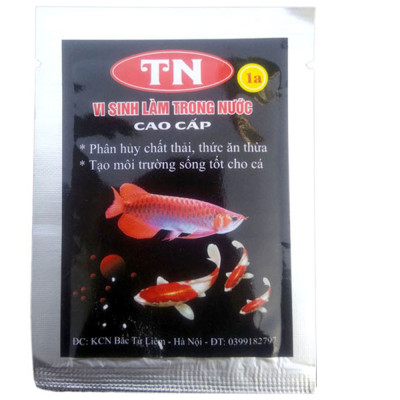 Men Vi Sinh Hồ Cá TN1A 10Gr dạng bột 3IN1 cao cấp: trong nước, khử tanh, bổ sung vitamin cho tôm cá hải sản